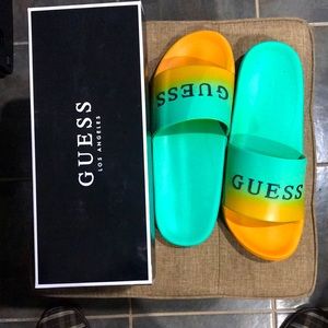 Brand new guess slides size 9, true to size never worn